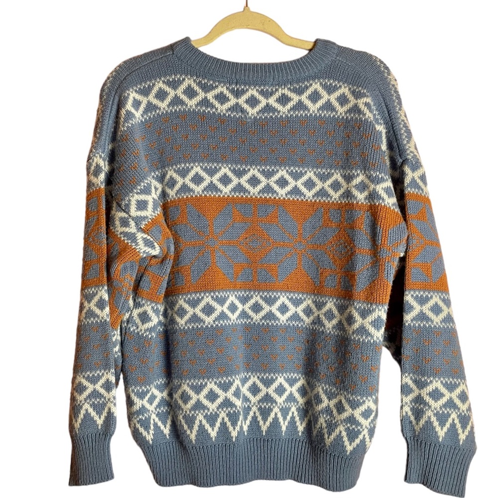 Cozy Chateau Vintage Sweater | Blue/Boho | Size Medium | Great Condition